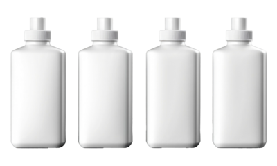 white cosmetics  plastic bottle isolated on transparent background