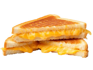 Cheese toasted sandwich isolated on transparent  background