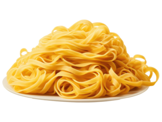 spaghetti in a bowl isolated  on transparent background 