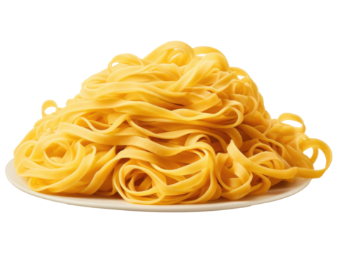 spaghetti in a bowl isolated  on transparent background 
