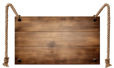 wooden signboard isolated  on transparent background