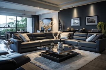 Contemporary design meets comfort with a motorized reclining sofa
