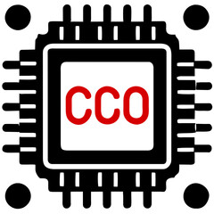 Obraz premium CPU chip with binary code