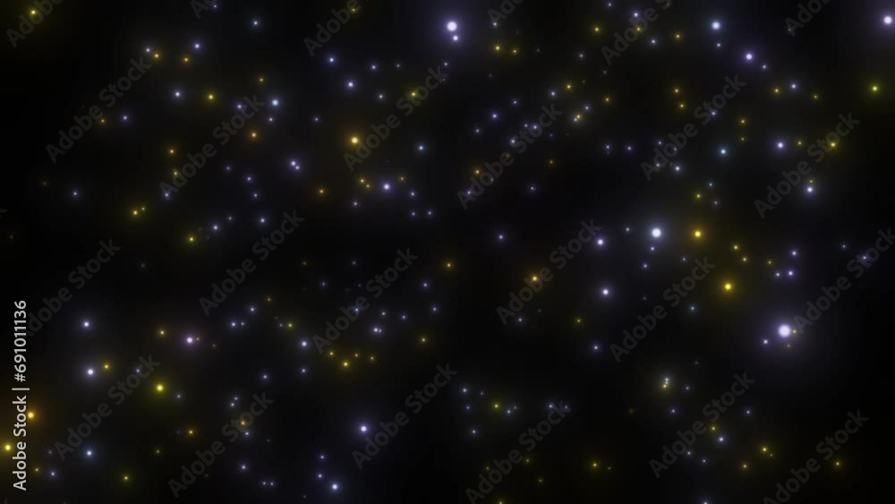 Poster star lights rain. abstract motion background shining colorful particles. shimmering glittering parti