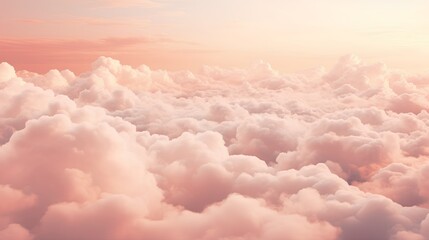 A serene and soft clouds that create a tranquil and minimalist aesthetic, perfect for a calming wallpaper background. - obrazy, fototapety, plakaty