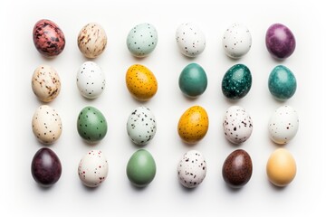 Easter egg hunts isolated on white background - obrazy, fototapety, plakaty