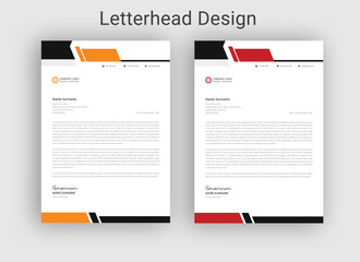  professional corporate company business letterhead template design with color variation bundle,Abstract Letterhead Design Modern Business Letterhead Design