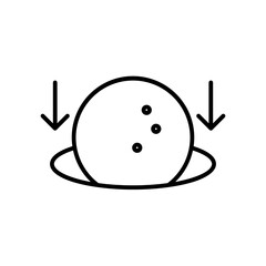 golf hole line icon