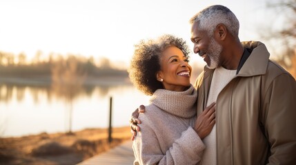 An elderly couple celebrating Valentine's Day with an enduring love story