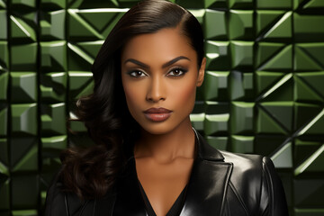 elegant african american businesswoman, photorealistic detail