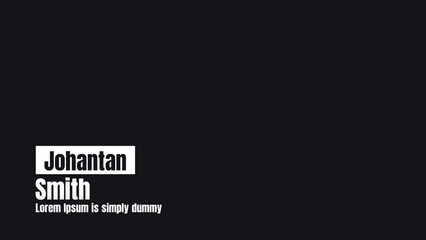 Animated Lower Third in Minimal and Modern Style