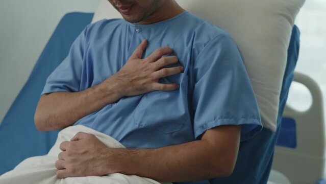 Male patient with chest compressions had chest pain and had a heart attack and was admitted to the hospital.