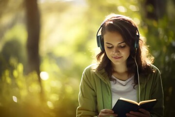 Devoted Woman Engages in Worship Study, Praying with Smartphone and Bible