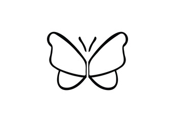 Butterfly minimal style icon illustration design - obrazy, fototapety, plakaty