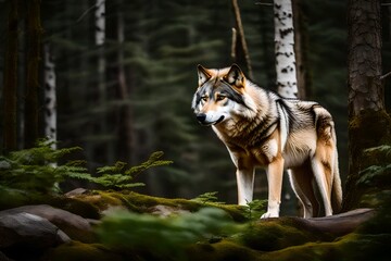 wolf in the forest
