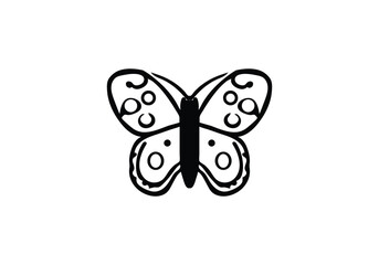 Butterfly minimal style icon illustration design