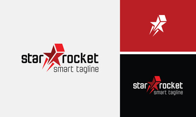 rocket rocket jet plane space  star 5 sided  with modern logo