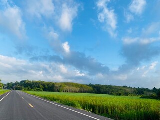 Beautiful clouds in the morning after the rainy day.