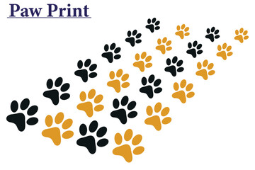 Paw Print Vector Background