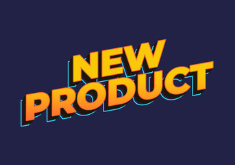 New product. Text effect in yellow color. 3D look