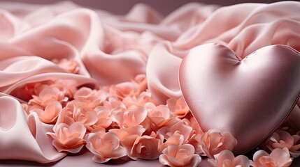 beautiful pink valentines day background with roses