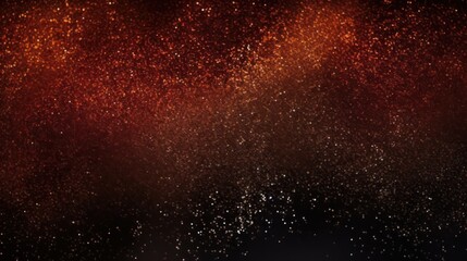 Fototapeta na wymiar Abstract black dark orange-red brown shiny glitter abstract background with space