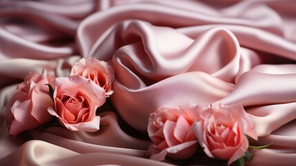 beautiful pink valentines day background with roses
