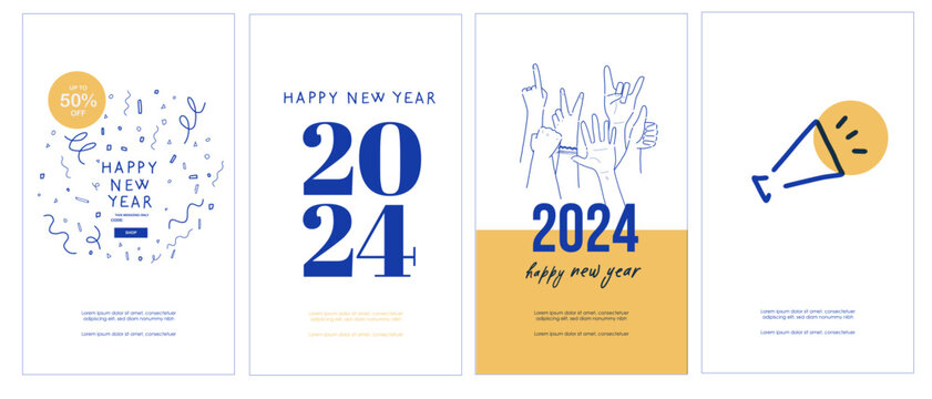 holiday digital graphic design template with simple and fun icons and signs _ hand drawing set 
