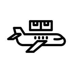 air freight line icon illustration vector graphic. Simple element illustration vector graphic, suitable for app, websites, and presentations isolated on white background