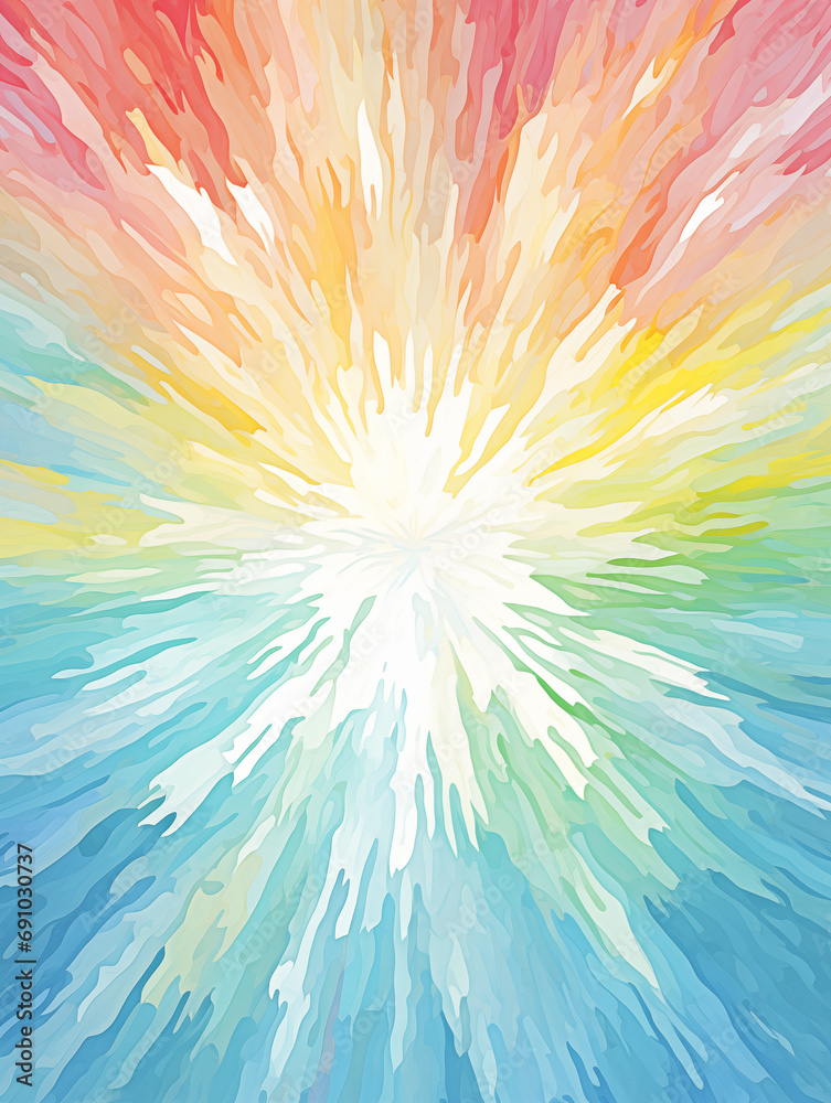 Wall mural rainbow color abstract elements background,created with generative ai tecnology.