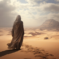 person in the desert