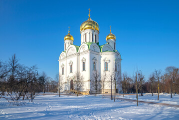 Fototapeta na wymiar St. Catherine's Cathedral. Tsarskoye Selo (Saint Petersburg), Russia