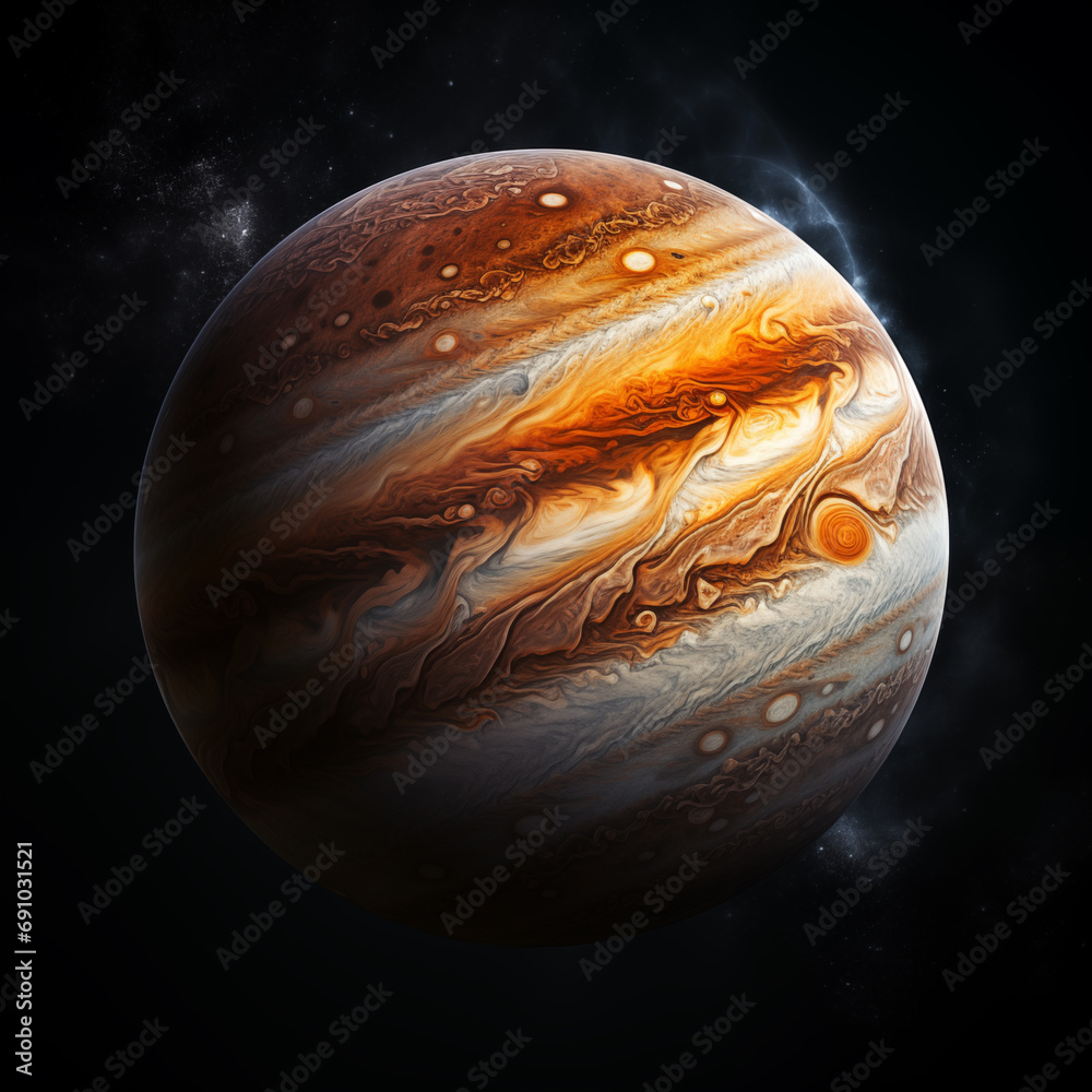 Sticker planet isolated background,created with generative ai tecnology.