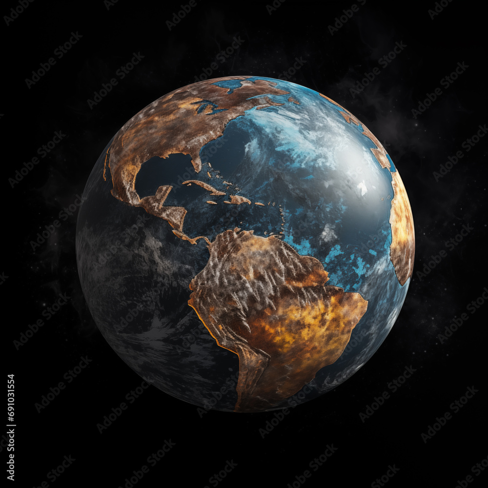 Canvas Prints earth isolated background,created with generative ai tecnology.
