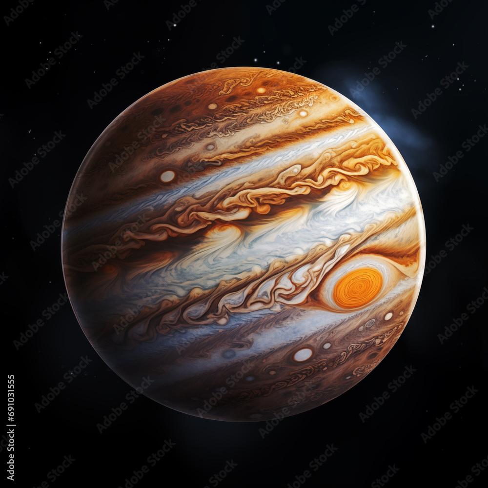 Sticker planet isolated background,created with generative ai tecnology.
