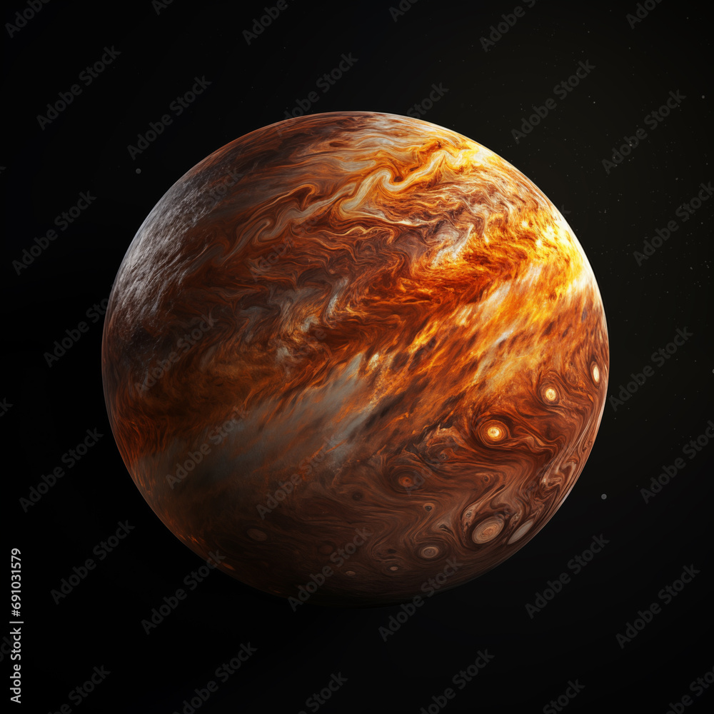 Wall mural planet isolated background,created with generative ai tecnology.