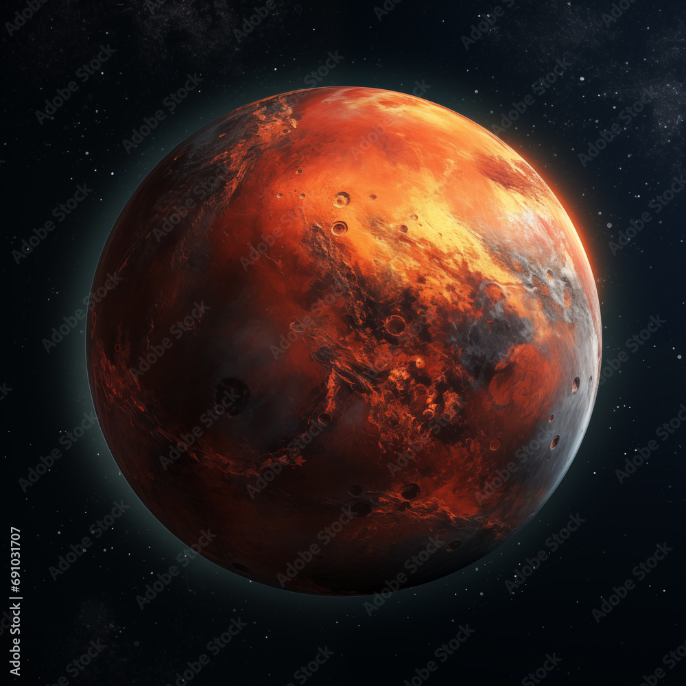 Sticker planet isolated background,created with generative ai tecnology.