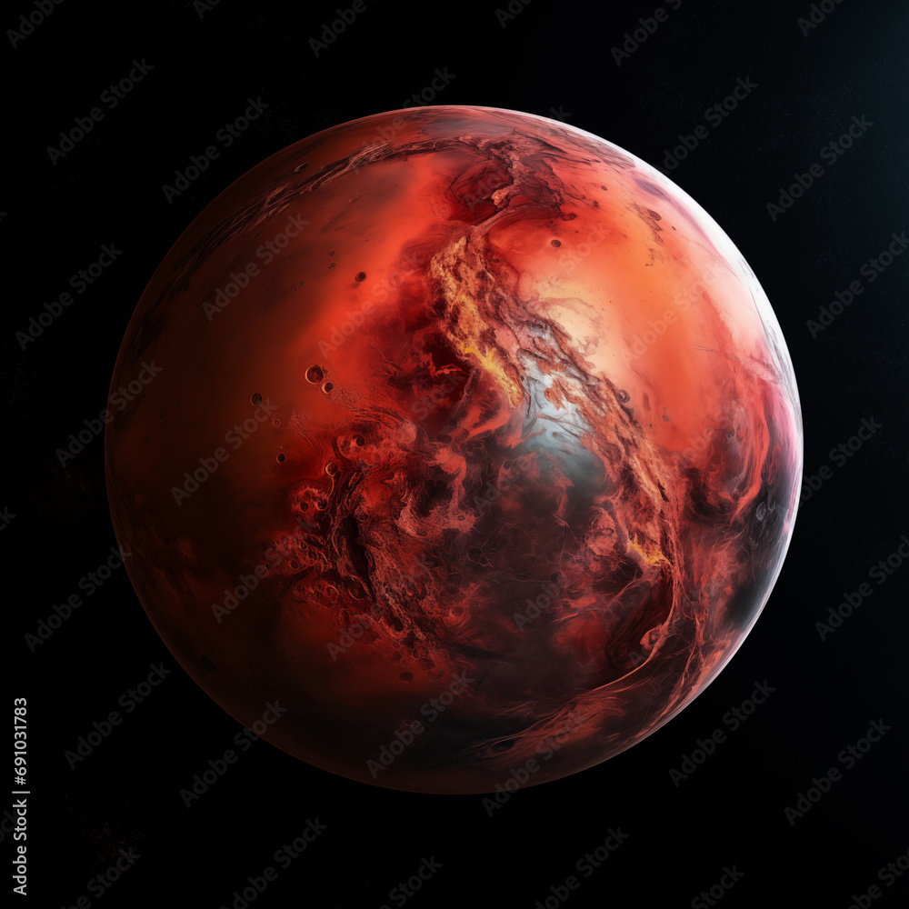 Sticker planet isolated background,created with generative ai tecnology.