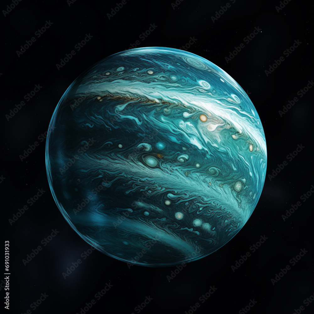 Wall mural planet isolated background,created with generative ai tecnology.