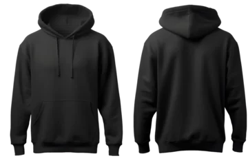 Foto op Plexiglas Unisex blank black hoody, Blank hooded sweatshirt mockup © Igor