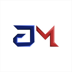 G M iconic logo design concept