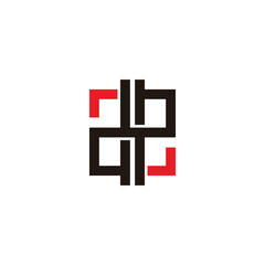 Obraz premium letter dp square geometric arrow logo vector