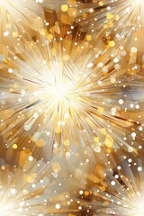 Abstract geometric luminous sparkling wallpaper background texture with gold, black and white touches. Great as luxury product advertisement banner or celebration postcard.