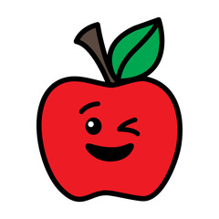 Smiley red apples are great for classroom decorations or general promotions.