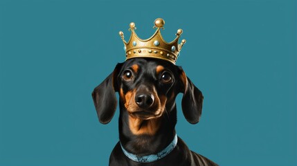 Portrait of a Royal Pet Wearing a Crown generated by AI tool