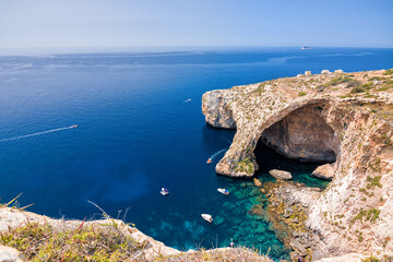 The Blue Grotto arch seen from above (Malta)