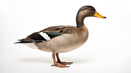 Mallard Duck side view. Generative AI