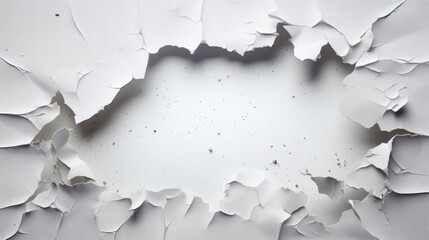 Ripped paper hole. Generative AI