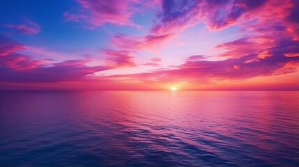 Naklejka na ściany i meble Tranquil Sunset over the Sea generated by AI tool