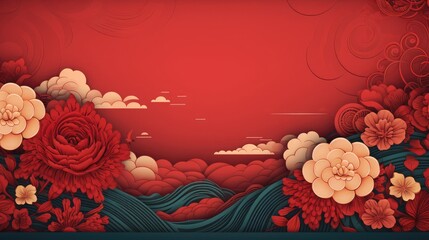 Chinese style, auspicious patterns, traditional, retro, background,high detail,hyper quality,64K resolution,8k,aristocratic, chinese festive background 